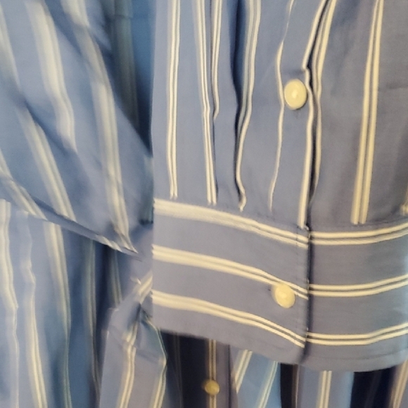 Universal Thread Blue Pin Striped Long Sleeve Dress 4x - Picture 6 of 10